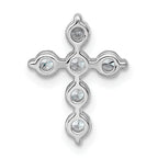 14k White Gold 1/2 carat Lab Grown Diamond VS+ F+ Complete Cross Chain Slide Pendant