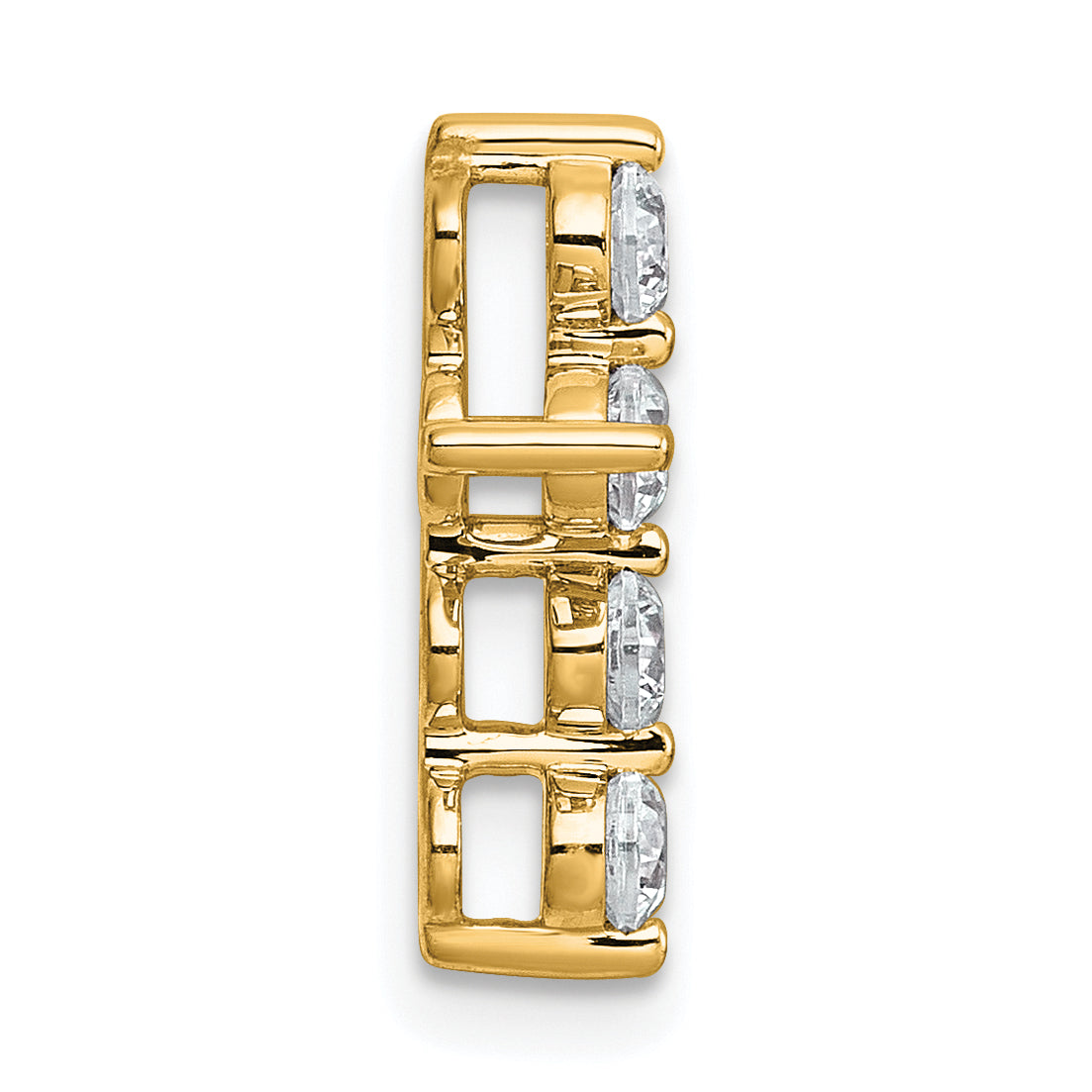 14k 1/2 carat Lab Grown Diamond VS+ F+ Complete Cross Chain Slide Pendant Secondary image