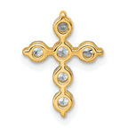 14k 1/2 carat Lab Grown Diamond VS+ F+ Complete Cross Chain Slide Pendant