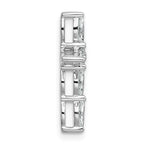 14k White Gold 1/2 carat Lab Grown Diamond VS+ F+ Complete Cross Chain Slide Pendant