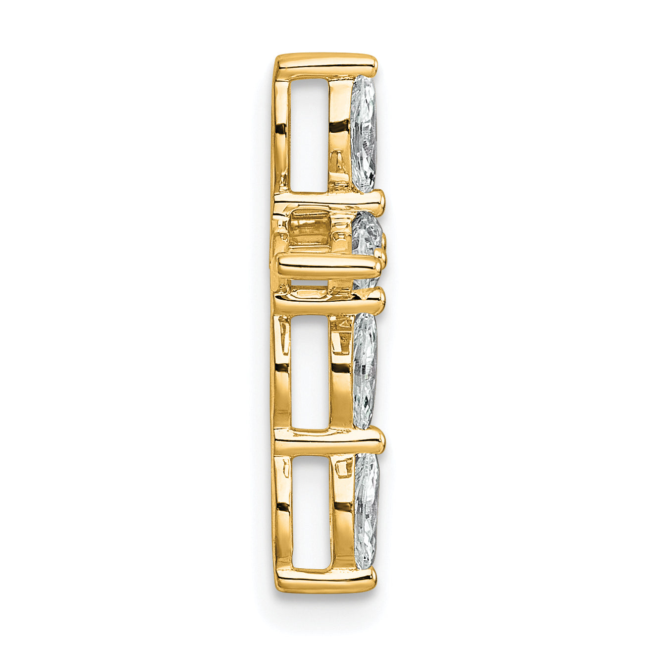 14k 1/2 carat Lab Grown Diamond VS+ F+ Complete Cross Chain Slide Pendant Secondary image
