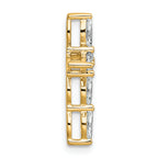 14k 1/2 carat Lab Grown Diamond VS+ F+ Complete Cross Chain Slide Pendant