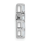 14k White Gold 3/4 carat Lab Grown Diamond VS+ F+ Complete Cross Chain Slide Pendant