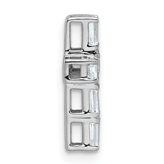 14k White Gold 3/4 carat Lab Grown Diamond VS+ F+ Complete Cross Chain Slide Pendant