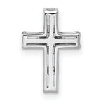 14k White Gold 3/4 carat Lab Grown Diamond VS+ F+ Complete Cross Chain Slide Pendant