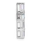 14k White Gold 3 carat Lab Grown Diamond VS+ F+ Complete Cross Chain Slide Pendant