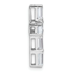 14k White Gold 3 carat Lab Grown Diamond VS+ F+ Complete Cross Chain Slide Pendant
