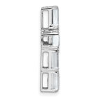 14k White Gold 4 5/8 carat Lab Grown Diamond VS+ F+ Complete Cross Chain Slide Pendant