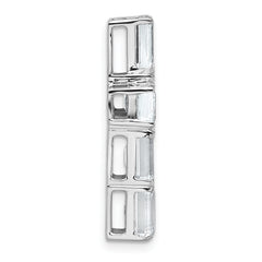 14k White Gold 4 5/8 carat Lab Grown Diamond VS+ F+ Complete Cross Chain Slide Pendant