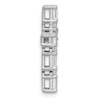 14k White Gold 1 carat Lab Grown Diamond VS+ F+ Complete Cross Chain Slide Pendant