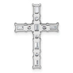 14k White Gold 1 carat Lab Grown Diamond VS+ F+ Complete Cross Chain Slide Pendant