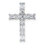 14k White Gold 1 carat Lab Grown Diamond VS+ F+ Complete Cross Chain Slide Pendant