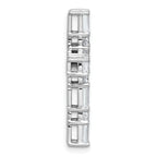 14k White Gold 2 1/5 carat Lab Grown Diamond VS+ F+ Complete Cross Chain Slide Pendant