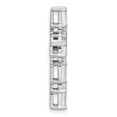 14k White Gold 2 1/5 carat Lab Grown Diamond VS+ F+ Complete Cross Chain Slide Pendant