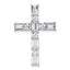14k White Gold 2 1/5 carat Lab Grown Diamond VS+ F+ Complete Cross Chain Slide Pendant
