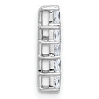 14k White Gold 5/8 carat Lab Grown Diamond VS+ F+ Complete Cross Chain Slide Pendant