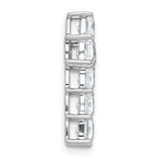 14k White Gold 1 3/4 carat Lab Grown Diamond VS+ F+ Complete Cross Chain Slide Pendant