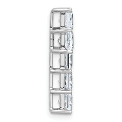 14k White Gold 2 5/8 carat Lab Grown Diamond VS+ F+ Complete Cross Chain Slide Pendant