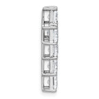 14k White Gold 3 1/2 carat Lab Grown Diamond VS+ F+ Complete Cross Chain Slide Pendant
