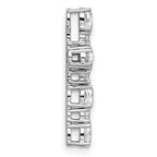 14k White Gold 5/8 carat Lab Grown Diamond VS+ F+ Complete Cross Chain Slide Pendant