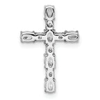 14k White Gold 5/8 carat Lab Grown Diamond VS+ F+ Complete Cross Chain Slide Pendant