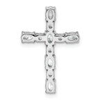 14k White Gold 1 carat Lab Grown Diamond VS/SI+ G+ Complete Cross Chain Slide Pendant