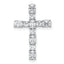 14k White Gold 1 carat Lab Grown Diamond VS/SI+ G+ Complete Cross Chain Slide Pendant