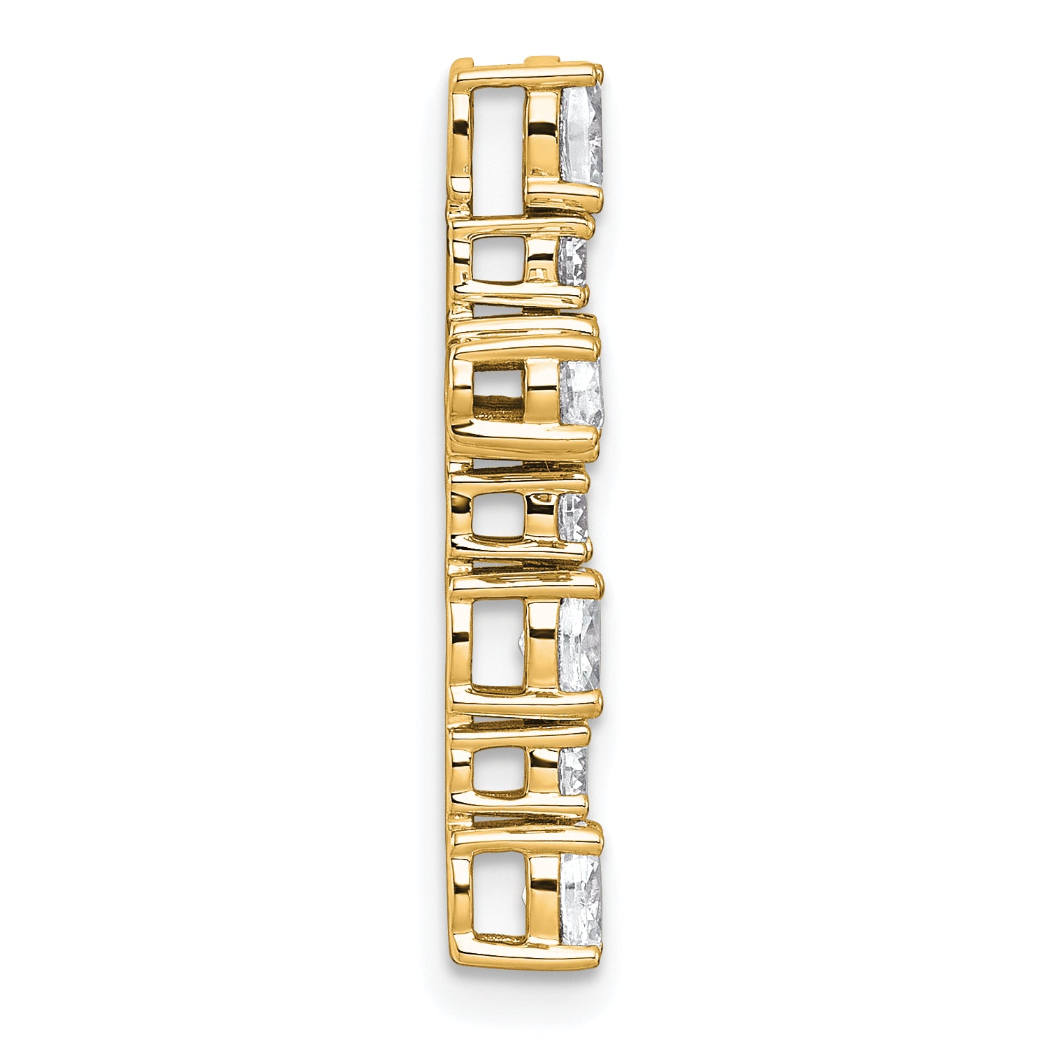 14k 1 carat Lab Grown Diamond VS+ F+ Complete Cross Chain Slide Pendant