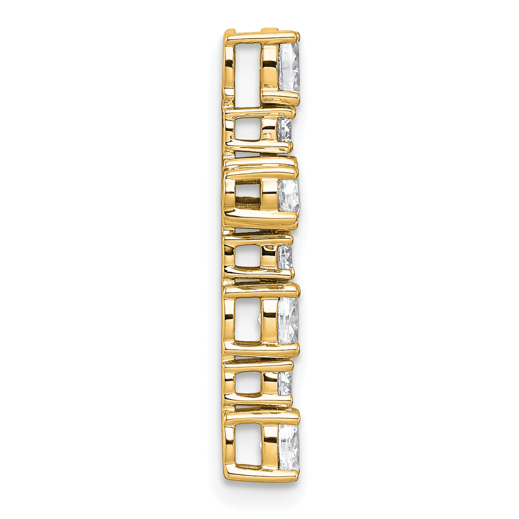 14k 1 carat Lab Grown Diamond VS+ F+ Complete Cross Chain Slide Pendant