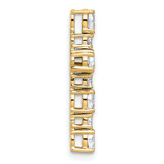 14k 1 carat Lab Grown Diamond VS+ F+ Complete Cross Chain Slide Pendant