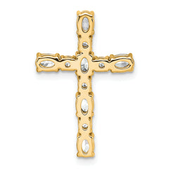 14k 1 carat Lab Grown Diamond VS+ F+ Complete Cross Chain Slide Pendant