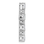 14k White Gold 2 1/3 carat Lab Grown Diamond VS+ F+ Complete Cross Chain Slide Pendant