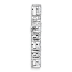 14k White Gold 2 1/3 carat Lab Grown Diamond VS+ F+ Complete Cross Chain Slide Pendant