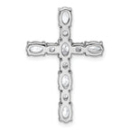 14k White Gold 2 1/3 carat Lab Grown Diamond VS+ F+ Complete Cross Chain Slide Pendant