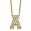 14k 1/2 carat Lab Grown Diamond VS+ F+ Complete Letter A 18 inch Initial Necklace