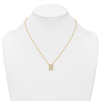 14k 1/2 carat Lab Grown Diamond VS+ F+ Complete Letter B 18 inch Initial Necklace