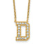 14k 1/2 carat Lab Grown Diamond VS+ F+ Complete Letter D 18 inch Initial Necklace