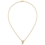 14k 1/3 carat Lab Grown Diamond VS+ F+ Complete Letter F 18 inch Initial Necklace