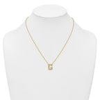 14k 1/3 carat Lab Grown Diamond VS+ F+ Complete Letter G 18 inch Initial Necklace