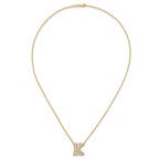 14k 1/2 carat Lab Grown Diamond VS+ F+ Complete Letter D 18 inch Initial Necklace