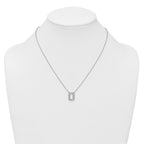 14k White Gold 1/3 carat Lab Grown Diamond VS+ F+ Complete Letter O 18 inch Initial Necklace