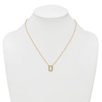 14k 1/3 carat Lab Grown Diamond VS+ F+ Complete Letter O 18 inch Initial Necklace