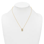 14k 3/8 carat Lab Grown Diamond VS+ F+ Complete Letter S 18 inch Initial Necklace