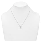 14k White Gold 3/8 carat Lab Grown Diamond VS+ F+ Complete Letter Z 18 inch Initial Necklace