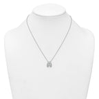 14k White Gold 5/8 carat Lab Grown Diamond VS+ F+ Complete Letter A 18 inch Initial Necklace