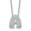 14k White Gold 5/8 carat Lab Grown Diamond VS+ F+ Complete Letter A 18 inch Initial Necklace