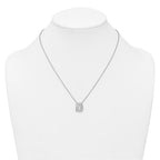 14k White Gold 5/8 carat Lab Grown Diamond VS+ F+ Complete Letter D 18 inch Initial Necklace