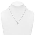 14k White Gold 3/8 carat Lab Grown Diamond VS+ F+ Complete Letter G 18 inch Initial Necklace