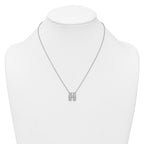 14k White Gold 5/8 carat Lab Grown Diamond VS+ F+ Complete Letter H 18 inch Initial Necklace