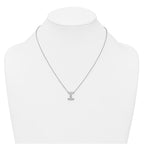 14k White Gold 1/3 carat Lab Grown Diamond VS+ F+ Complete Letter I 18 inch Initial Necklace